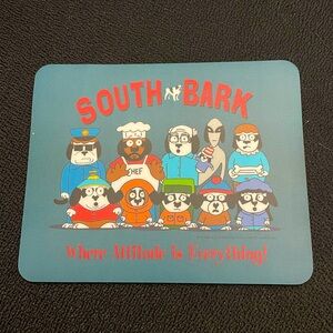 VTG 1998 Big Dog Sportswear ‘South Bark’ (South Park parody) novelty mousepad